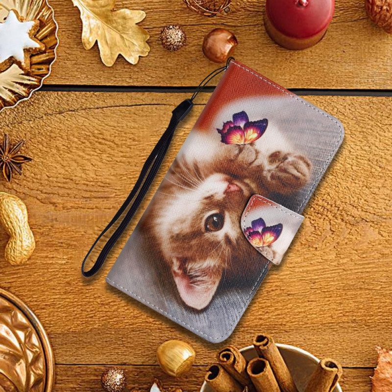 Custodia in pelle Xiaomi Redmi Note 11 Pro Plus 5G Il Mio Gattino E La Mia Farfalla