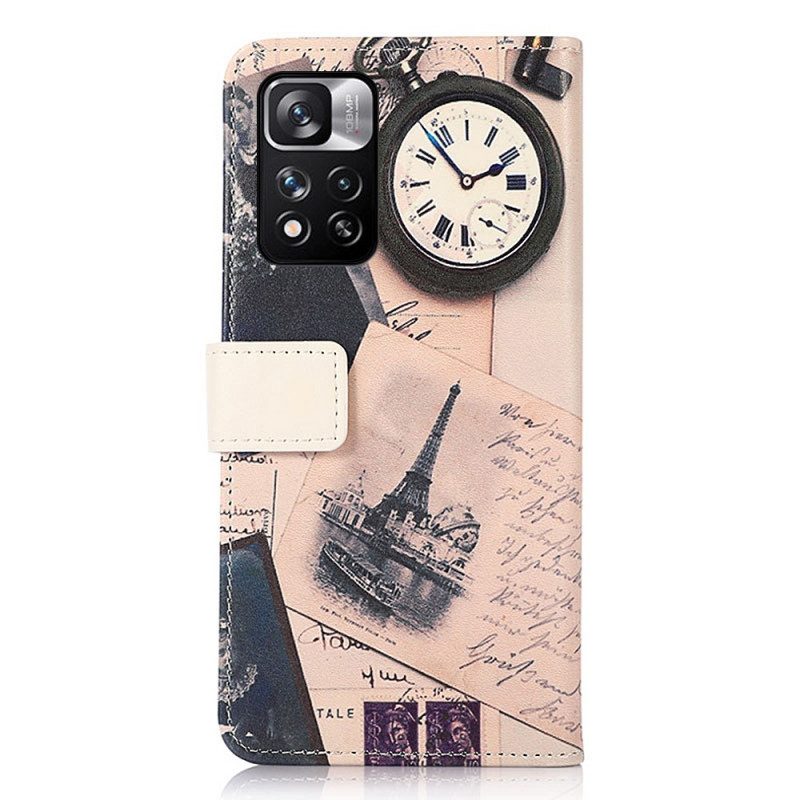 Custodia in pelle Xiaomi Redmi Note 11 Pro Plus 5G Torre Eiffel