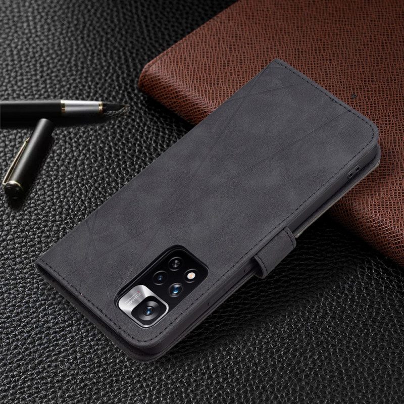 Custodia in pelle Xiaomi Redmi Note 11 Pro Plus 5G Triangoli Di Colore Binfen
