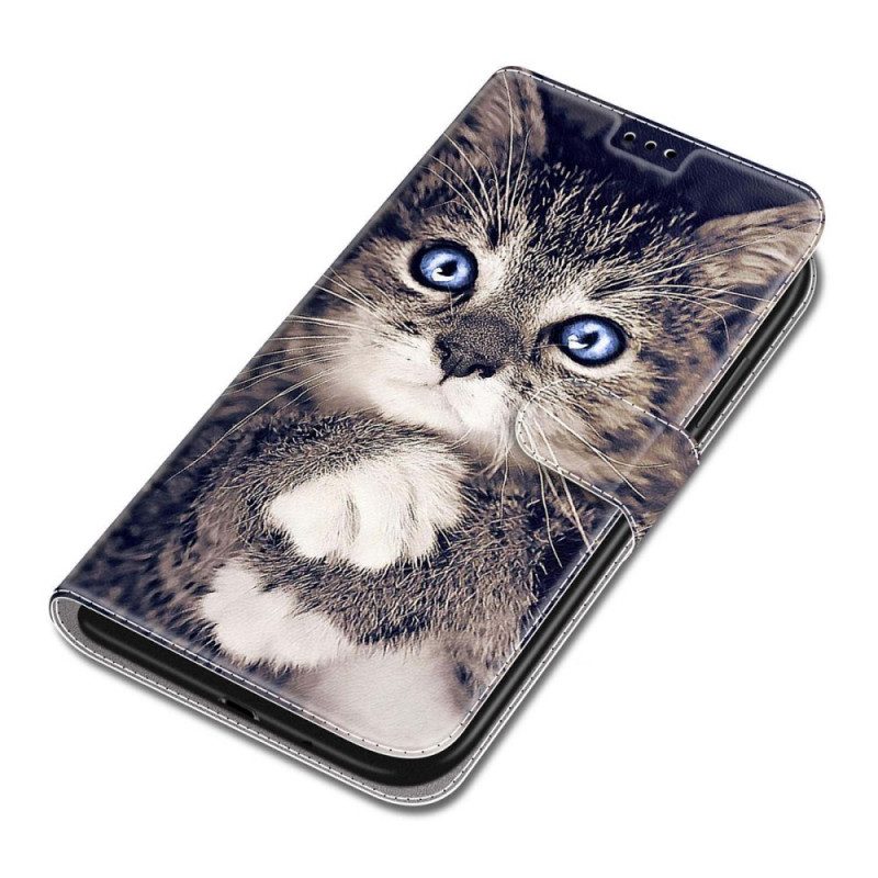 Custodia in pelle Xiaomi Redmi Note 11 Pro Plus 5G Ventaglio Gatto Perizoma