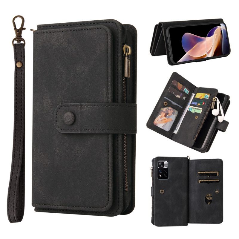 Custodia in pelle Xiaomi Redmi Note 11 Pro Plus 5G Vintage Multifunzionale