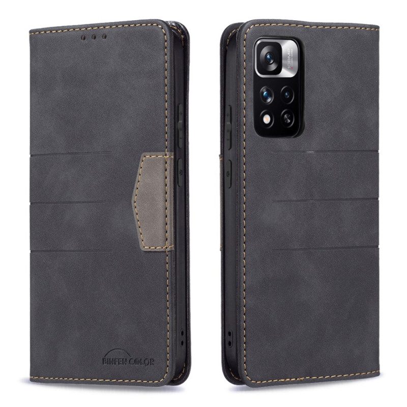 Folio Cover Xiaomi Redmi Note 11 Pro Plus 5G Custodia in pelle Colore Binfen
