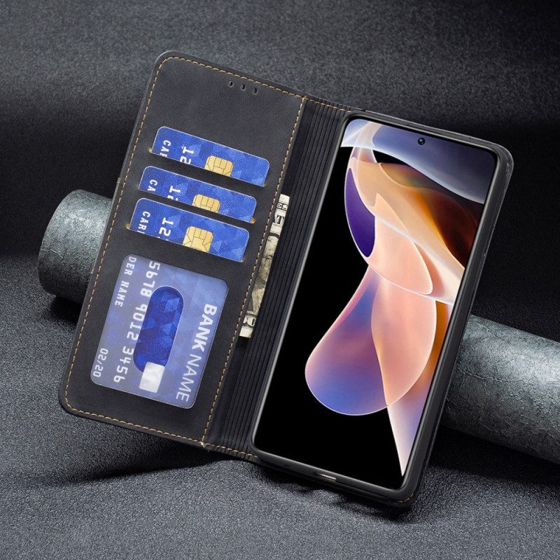 Folio Cover Xiaomi Redmi Note 11 Pro Plus 5G Custodia in pelle Colore Binfen