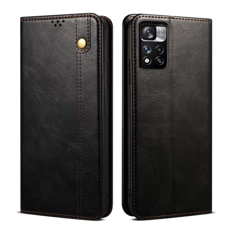 Folio Cover Xiaomi Redmi Note 11 Pro Plus 5G Custodia in pelle Ecopelle Cerata