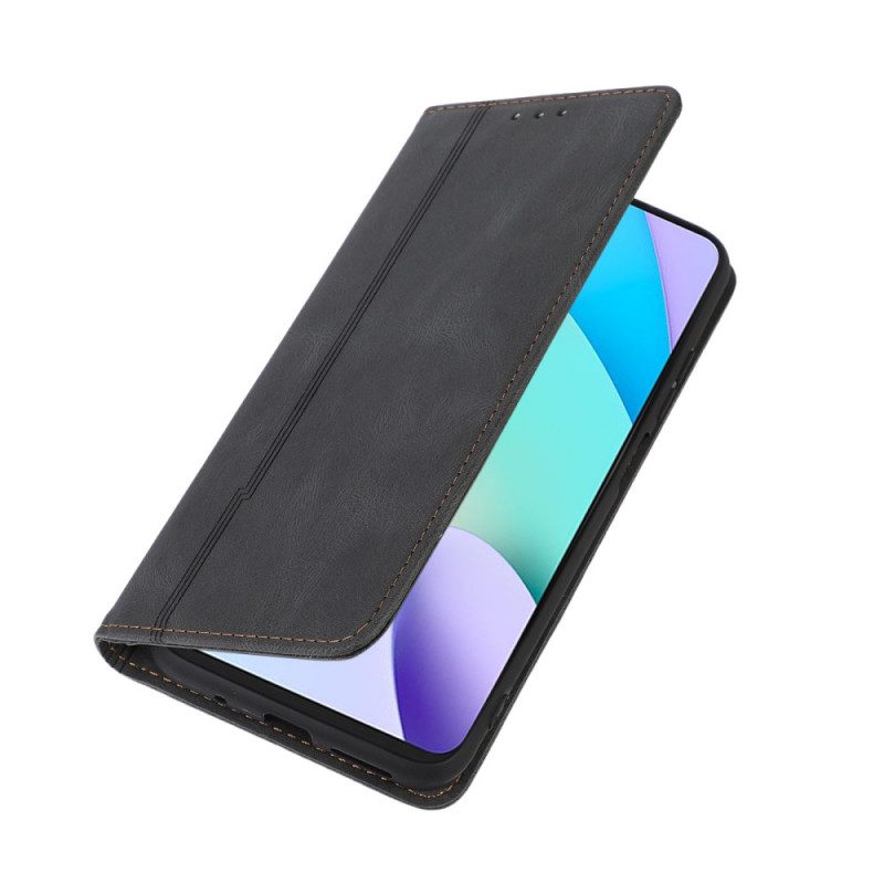 Folio Cover Xiaomi Redmi Note 11 Pro Plus 5G Custodia in pelle Linea Pelle Stile