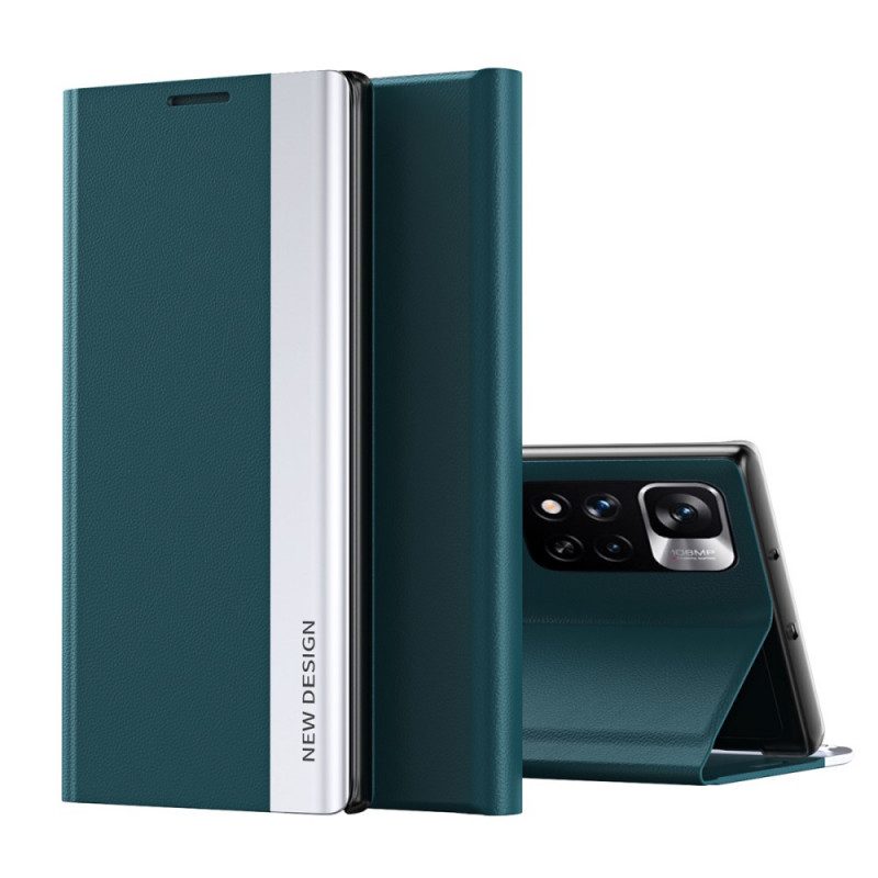 Folio Cover Xiaomi Redmi Note 11 Pro Plus 5G Custodia in pelle Nuovo Design In Ecopelle