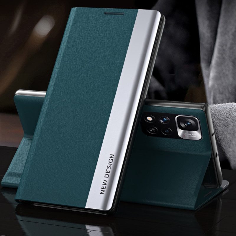 Folio Cover Xiaomi Redmi Note 11 Pro Plus 5G Custodia in pelle Nuovo Design In Ecopelle
