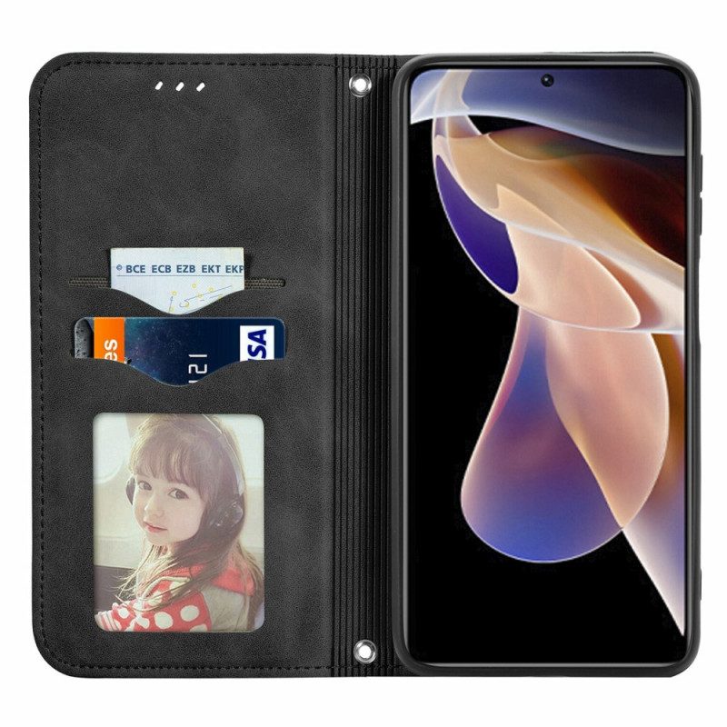 Folio Cover Xiaomi Redmi Note 11 Pro Plus 5G Custodia in pelle Retrò