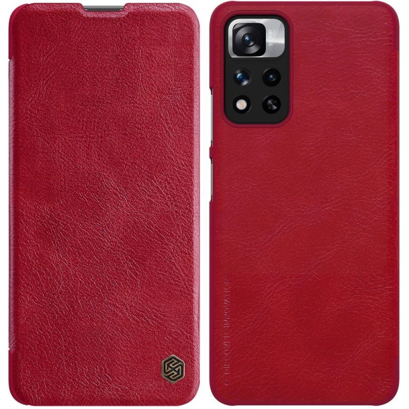 Folio Cover Xiaomi Redmi Note 11 Pro Plus 5G Custodia in pelle Serie Nillkin Qin