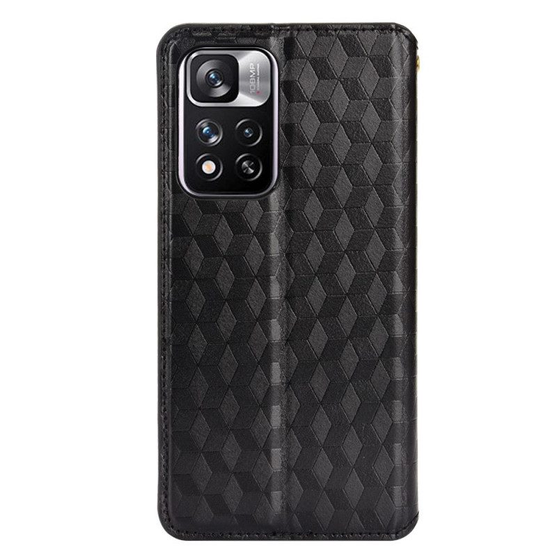 Folio Cover Xiaomi Redmi Note 11 Pro Plus 5G Custodia in pelle Texture Effetto Pelle 3d