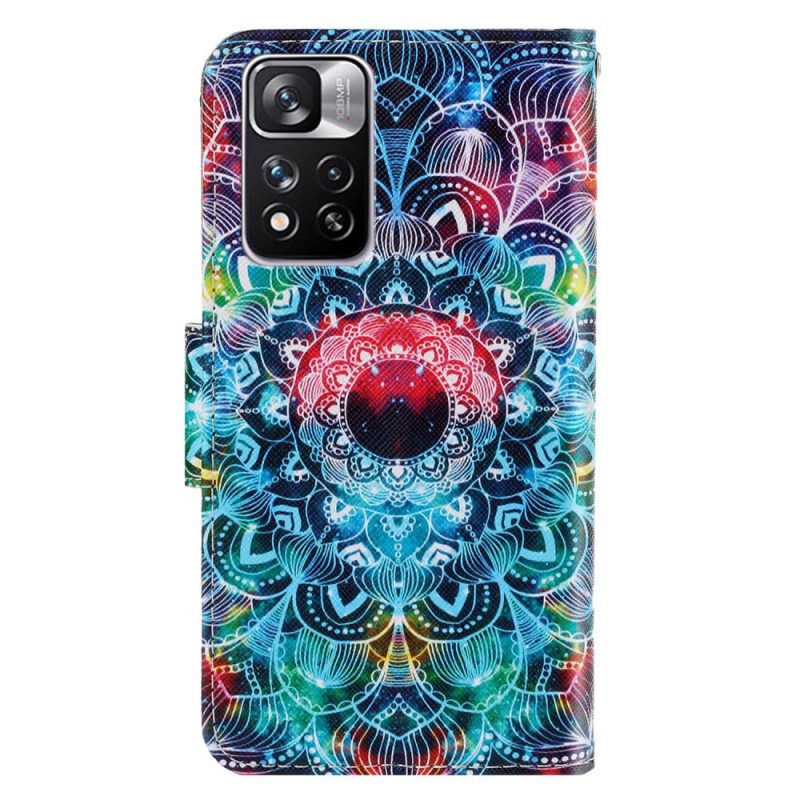 Folio Cover Xiaomi Redmi Note 11 Pro Plus 5G Mandala Con Spalline Vistose