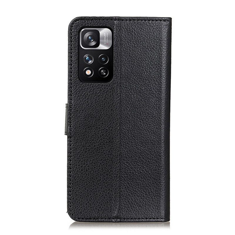 Folio Cover Xiaomi Redmi Note 11 Pro Plus 5G Pelle Litchi Tradizionale