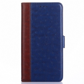 Folio Cover Xiaomi Redmi Note 11 Pro Plus 5G Struttura Della Pelle Di Struzzo
