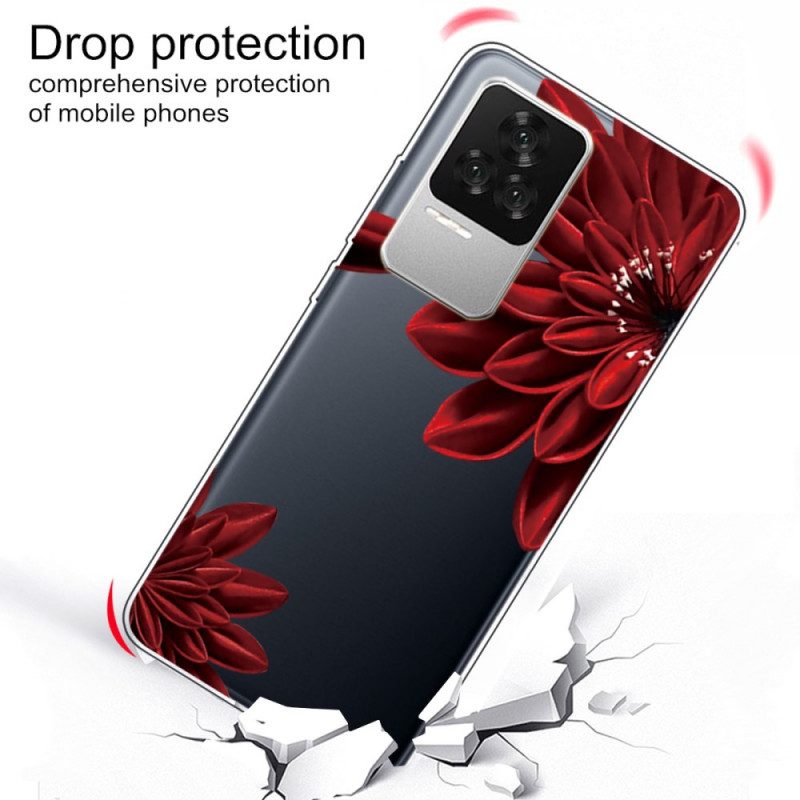 Cover Poco F4 Fiore Rosso