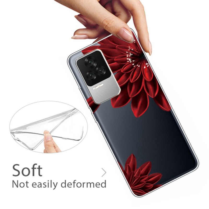 Cover Poco F4 Fiore Rosso