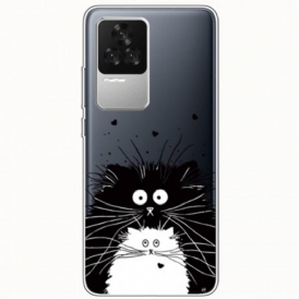 Cover Poco F4 Gatto Bianco Gatto Nero