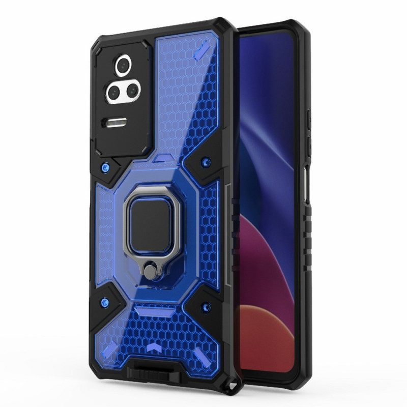 Cover Poco F4 Nido D'ape Con Anello-supporto