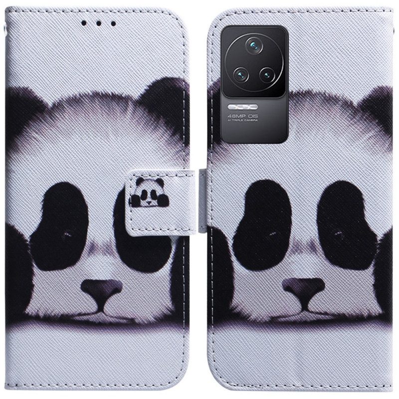 Custodia in pelle Poco F4 Panda