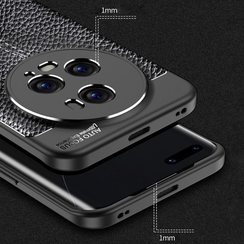 Cover Honor Magic 5 Pro Doppia Linea Litchi Effetto Pelle