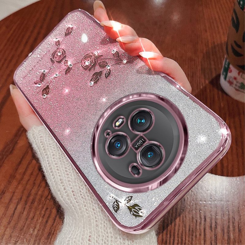 Cover Honor Magic 5 Pro Paillettes Rosa