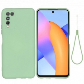 Cover Honor 10X Lite Silicone Liquido Con Cordino