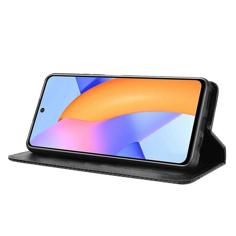 Folio Cover Honor 10X Lite Custodia in pelle Effetto Pelle Vintage Stilizzato