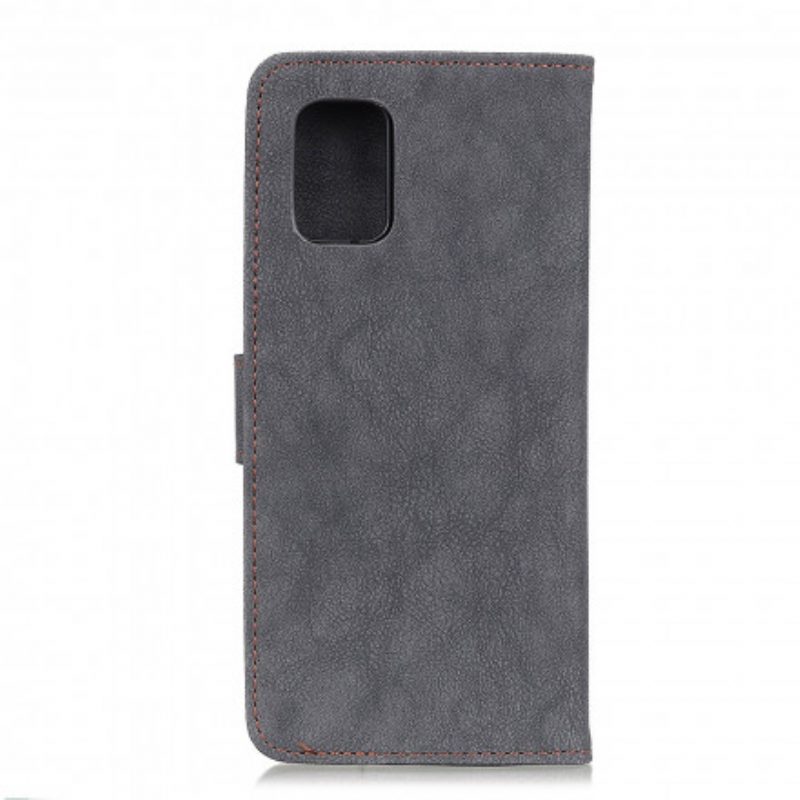 Custodia A Portafoglio OnePlus 9 Pro Khazneh Crosta Di Cuoio Retrò
