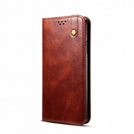 Folio Cover OnePlus 9 Pro Custodia in pelle Ecopelle Cerata
