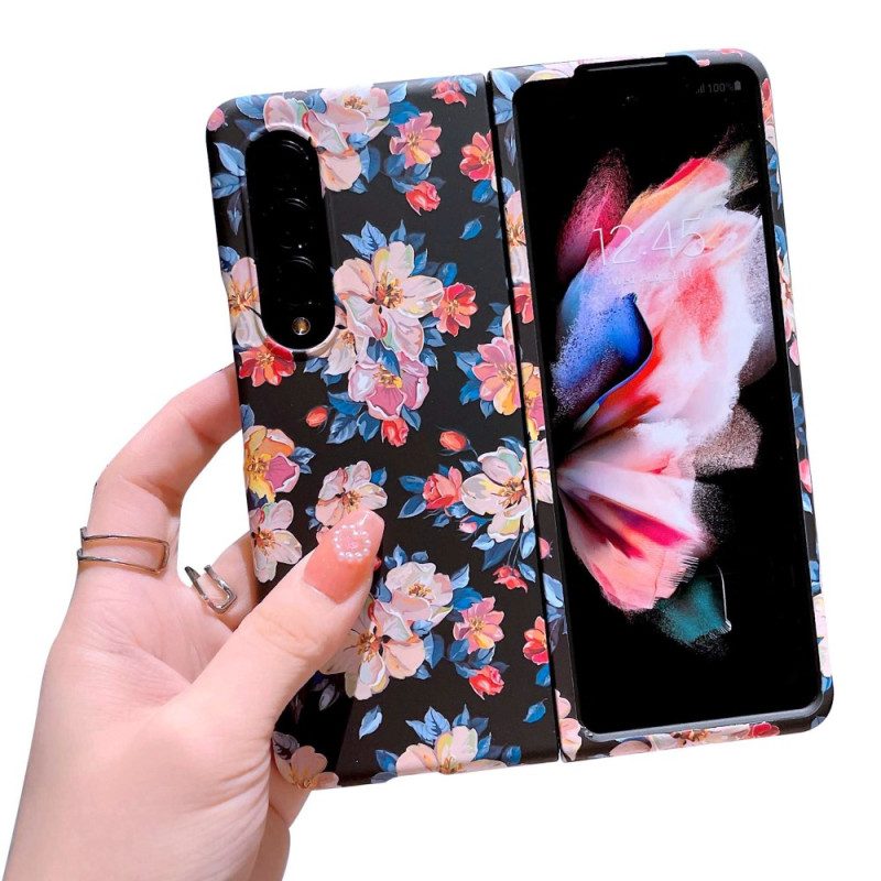 Cover Samsung Galaxy Z Fold 4 Carta Da Parati Con Fiori
