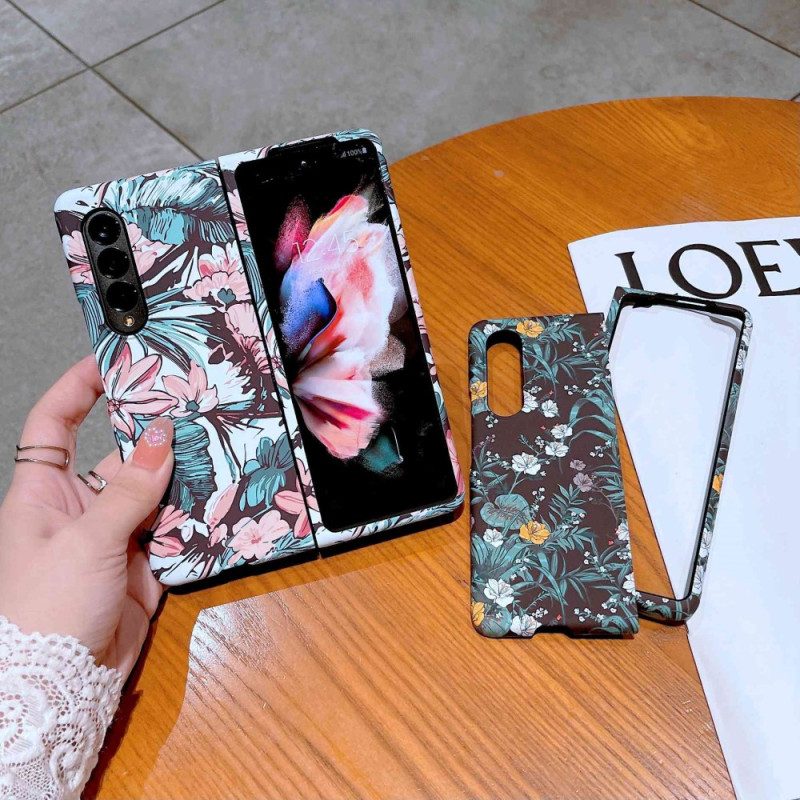 Cover Samsung Galaxy Z Fold 4 Carta Da Parati Con Fiori