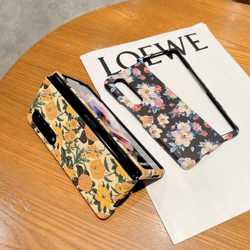 Cover Samsung Galaxy Z Fold 4 Carta Da Parati Con Fiori