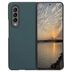 Cover Samsung Galaxy Z Fold 4 Ecopelle Litchi Effetto Retrò