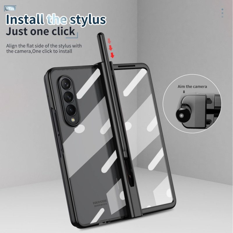 Cover Samsung Galaxy Z Fold 4 Guscio Smerigliato Con Stilo