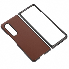Cover Samsung Galaxy Z Fold 4 Rivestito In Vera Pelle Classica