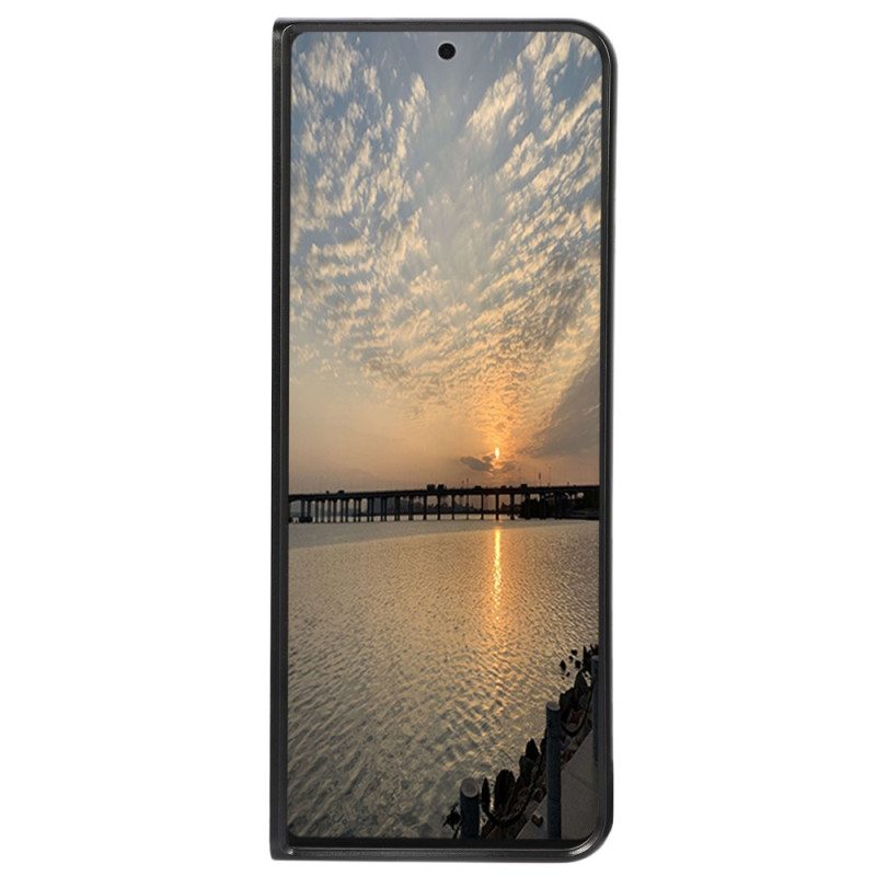 Cover Samsung Galaxy Z Fold 4 Rivestito In Vera Pelle Classica