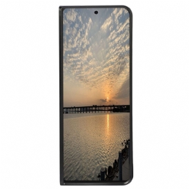 Cover Samsung Galaxy Z Fold 4 Struttura In Pelle Rivestita