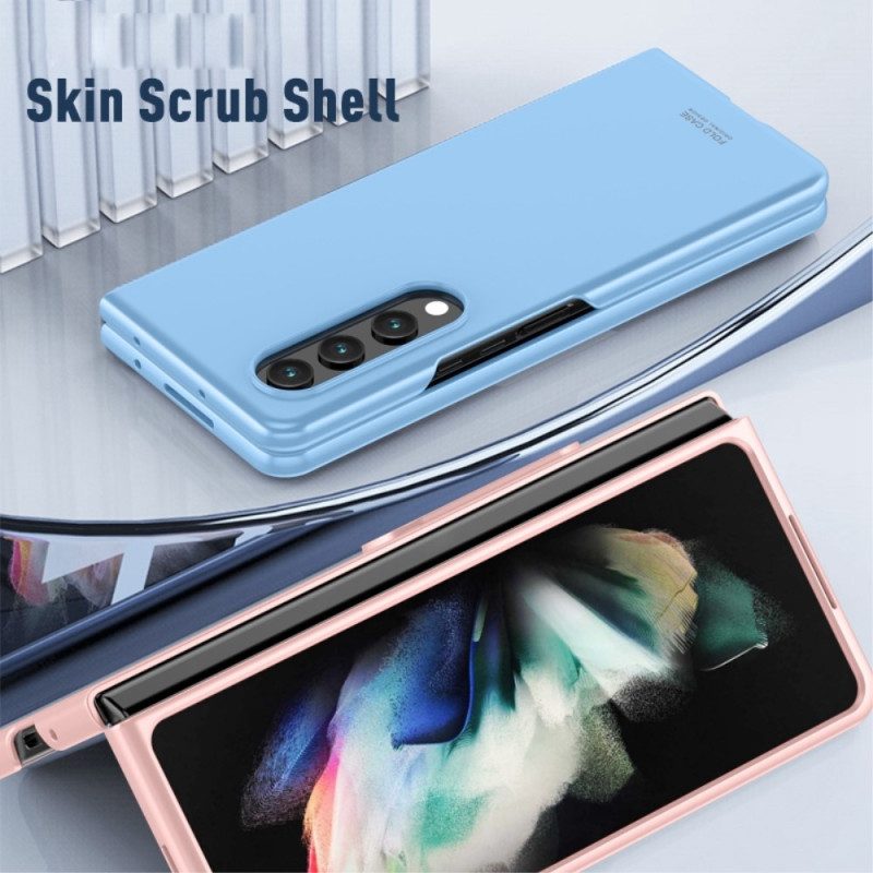 Cover Samsung Galaxy Z Fold 4 Tocco Di Pelle Ultra Sottile