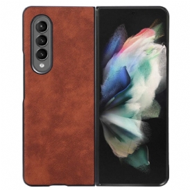 Cover Samsung Galaxy Z Fold 4 Trama Della Pelle In Finta Pelle