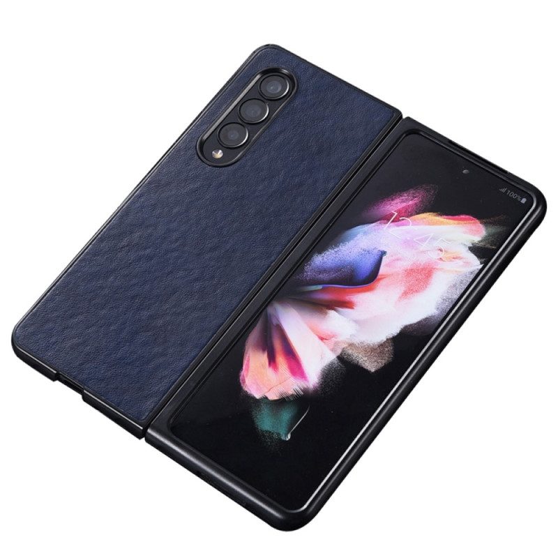 Cover Samsung Galaxy Z Fold 4 Trama Di Nylon In Ecopelle