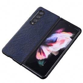 Cover Samsung Galaxy Z Fold 4 Trama Di Nylon In Ecopelle