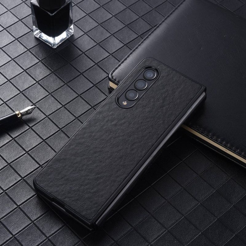 Cover Samsung Galaxy Z Fold 4 Trama Di Nylon In Ecopelle