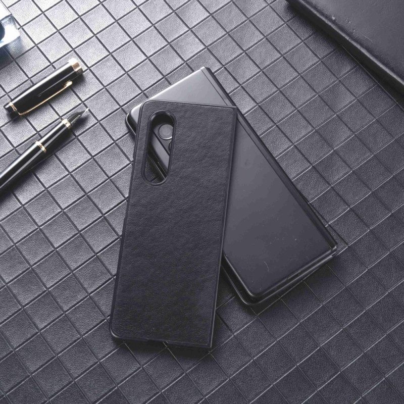 Cover Samsung Galaxy Z Fold 4 Trama Di Nylon In Ecopelle