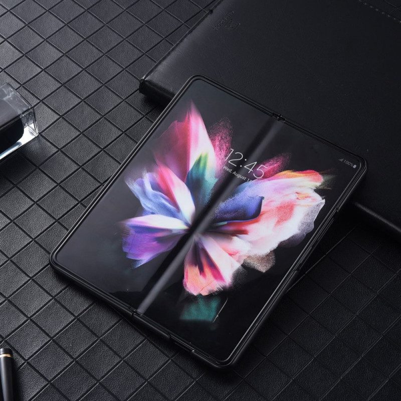 Cover Samsung Galaxy Z Fold 4 Trama Di Nylon In Ecopelle