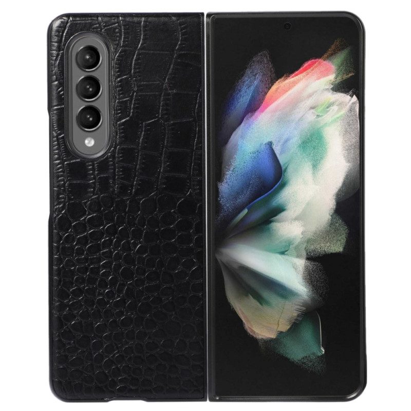 Cover Samsung Galaxy Z Fold 4 Vera Pelle Trendy Effetto Coccodrillo