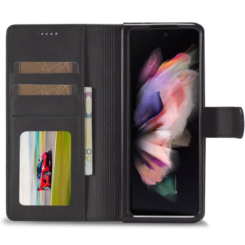 Custodia A Portafoglio Samsung Galaxy Z Fold 4 Lc. Imeeke Ecopelle Classica