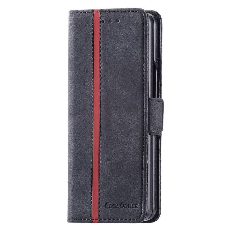 Custodia in pelle Samsung Galaxy Z Fold 4 Casedance Serie Valzer 001