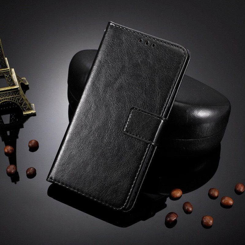 Custodia in pelle Samsung Galaxy Z Fold 4 Classica Ecopelle Liscia Con Cinghie