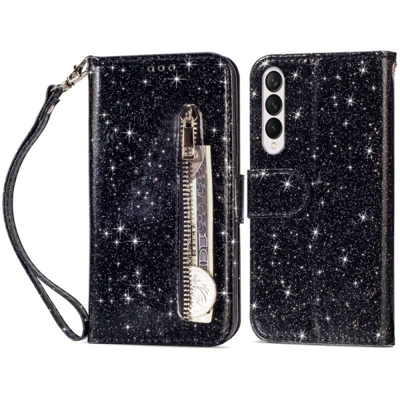 Custodia in pelle Samsung Galaxy Z Fold 4 Cordino Stelle
