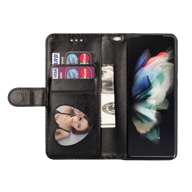Custodia in pelle Samsung Galaxy Z Fold 4 Cordino Stelle