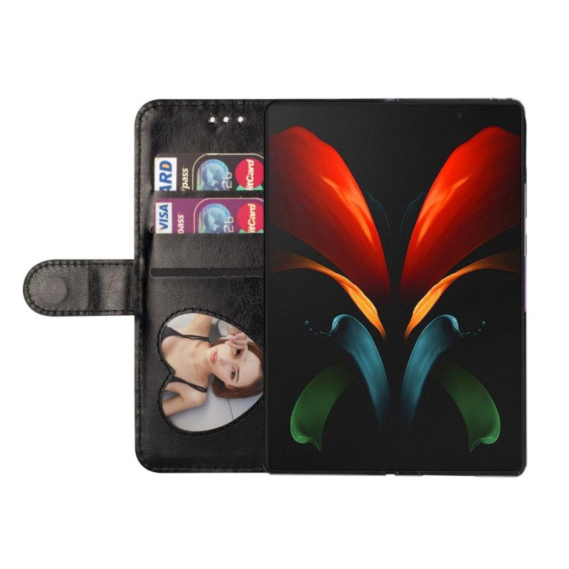 Custodia in pelle Samsung Galaxy Z Fold 4 Cordino Stelle